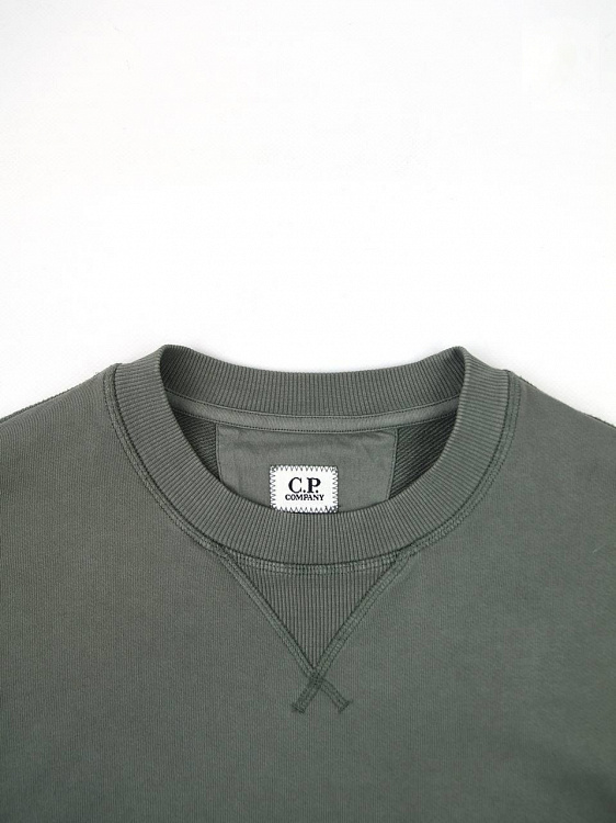 Мужской комбинированный свитшот C.P. Company хаки, хлопок/полиамид C.P. Company фото 3