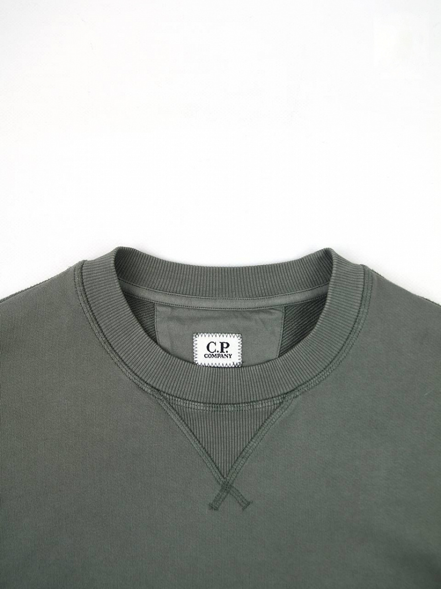 Мужской комбинированный свитшот C.P. Company хаки, хлопок/полиамид C.P. Company фото 3