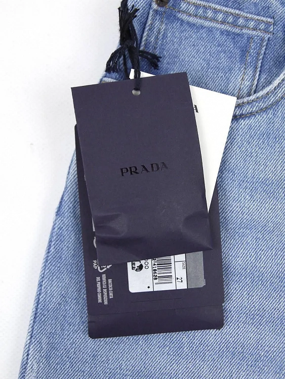 Женские прямые джинсы Prada синие Prada фото 5