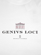 Мужская футболка Brunello Cucinelli белая с принтом, хлопок Brunello Cucinelli фото 4