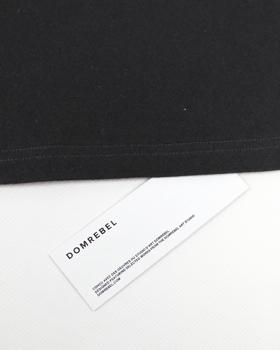 Мужская футболка Domrebel черная, хлопок — фирменная бирка DOMREBEL