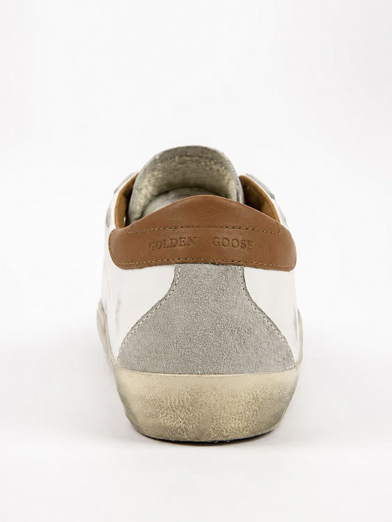 Кеды женские Golden Goose Super‑Star белые кожаные с серебристой звездой и контрастной пяткой Golden Goose фото 4