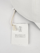 Бейсболка мужская Brunello Cucinelli хлопковая молочная Brunello Cucinelli фото 9