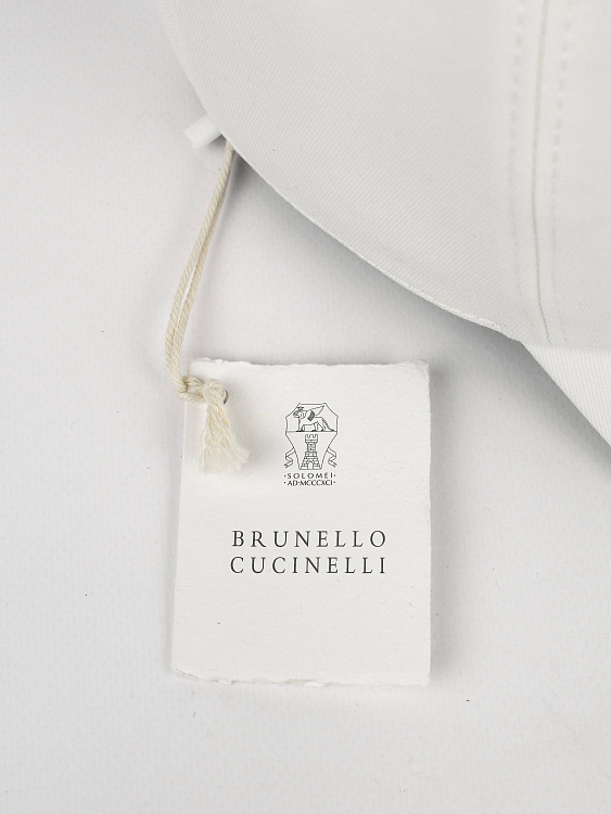 Бейсболка мужская Brunello Cucinelli хлопковая молочная Brunello Cucinelli фото 9