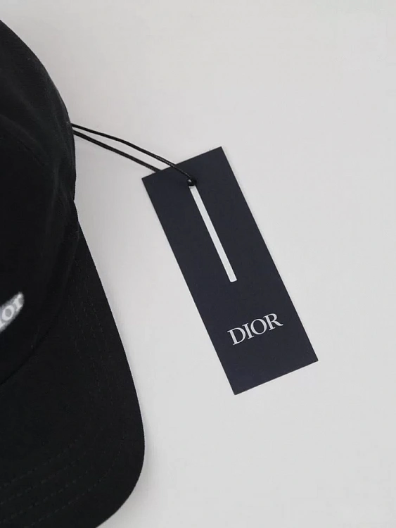Мужская бейсболка Dior черная, хлопок Dior фото 5