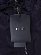 Мужская ветровка Dior с капюшоном темно‑синяя, водоотталкивающая — навесная фирменная бирка Dior