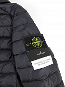 Мужской пуховик Stone Island темно-синий, полиамид/пух — фирменный патч Stone Island и бирки