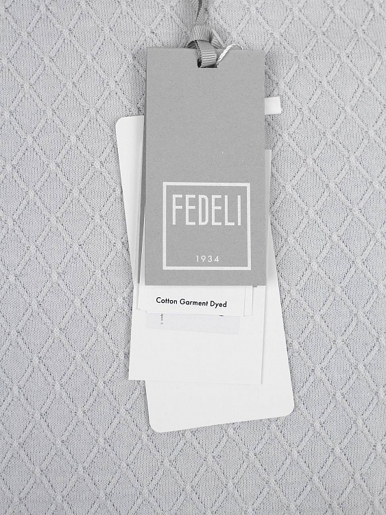 Мужская трикотажная футболка Fedeli из хлопка светло‑серая Fedeli фото 4