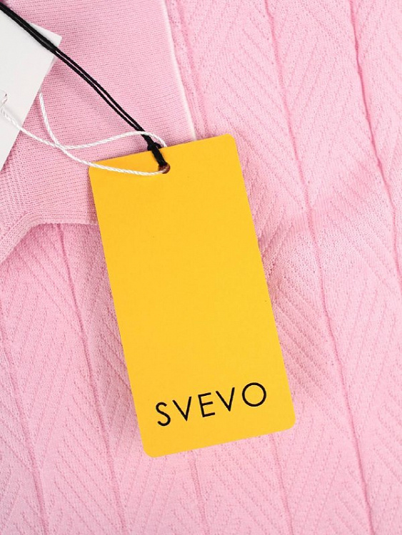 Мужское трикотажное поло SVEVO — 100% хлопок, розовый цвет Svevo фото 5