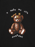 Мужская футболка Domrebel черная, хлопок — принт