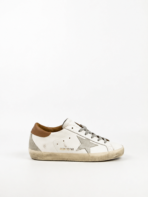 Кеды женские Golden Goose Super‑Star белые кожаные с серебристой звездой и контрастной пяткой Golden Goose фото 2