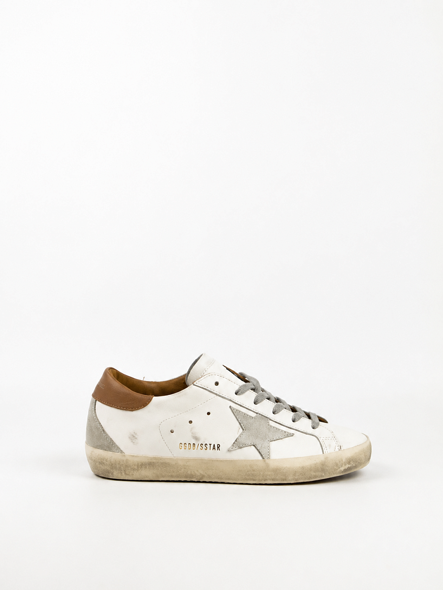 Кеды женские Golden Goose Super‑Star белые кожаные с серебристой звездой и контрастной пяткой Golden Goose фото 2