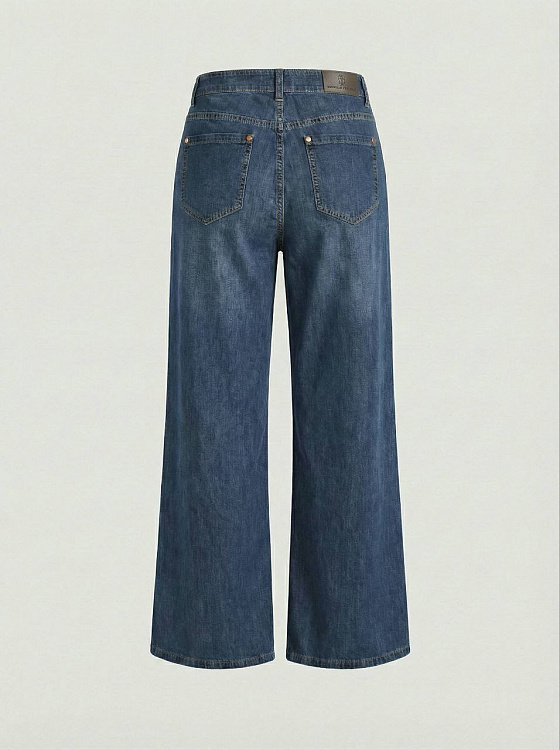 Брюки женские Brunello Cucinelli Baggy синие из лёгкого денима Brunello Cucinelli фото 2