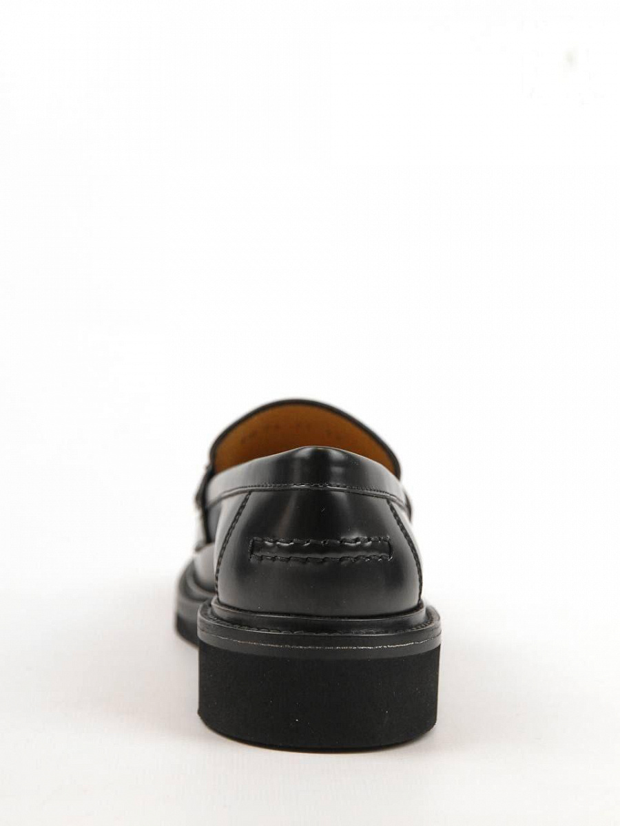 Женские лоферы Dior Boy черные, кожа — вид сзади