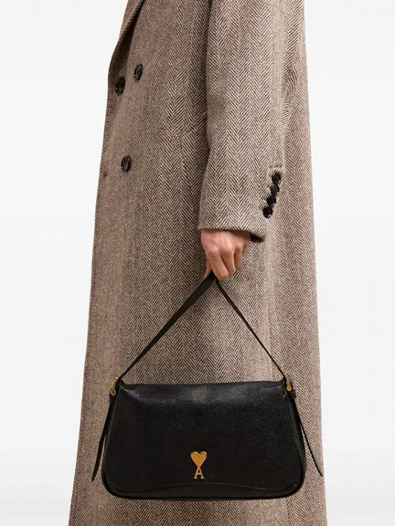 Сумка женская Ami Paris Paname Leather Tote чёрная (телячья кожа) Ami Paris фото 8