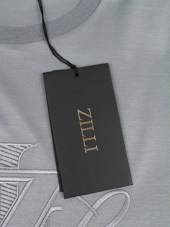 Мужская футболка Zilli серая хлопок Zilli фото 8