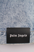 Мужская джинсовая куртка Palm Angels вареная голубая, хлопок — нашивка Palm Angels