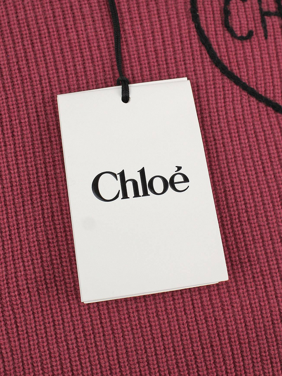 Женский джемпер Chloe розовый, шерсть/кашемир — фирменная бирка Chloe