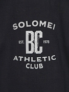 Мужской свитшот Brunello Cucinelli темно‑синий, хлопок/полиамид — фирменный принт Solomei Athletic Club