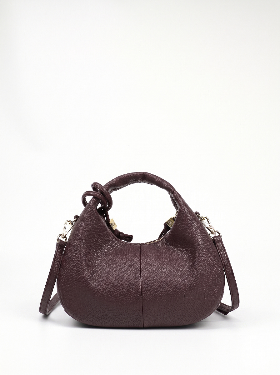 Женская сумка Ganni Hobo Bag коричневая — вид спереди
