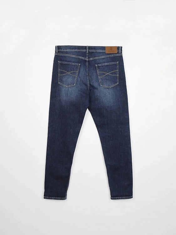 Мужские джинсы Brunello Cucinelli Iconic Fit темно-синие Brunello Cucinelli фото 2