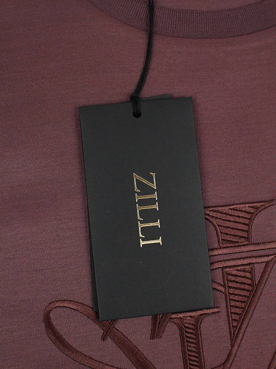 Мужская футболка Zilli бордовая хлопок Zilli фото 8