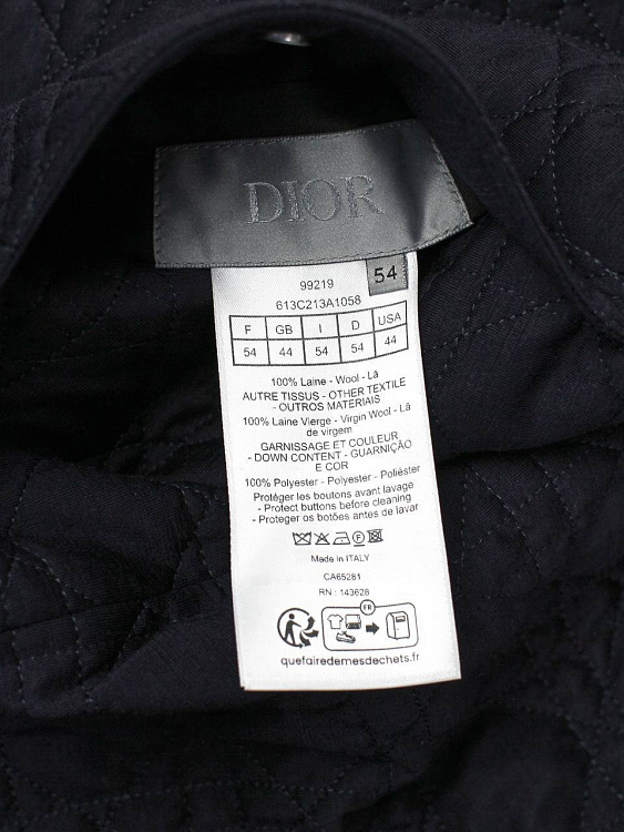 Мужская двухсторонняя куртка Dior темно‑синяя, шерсть Dior фото 10