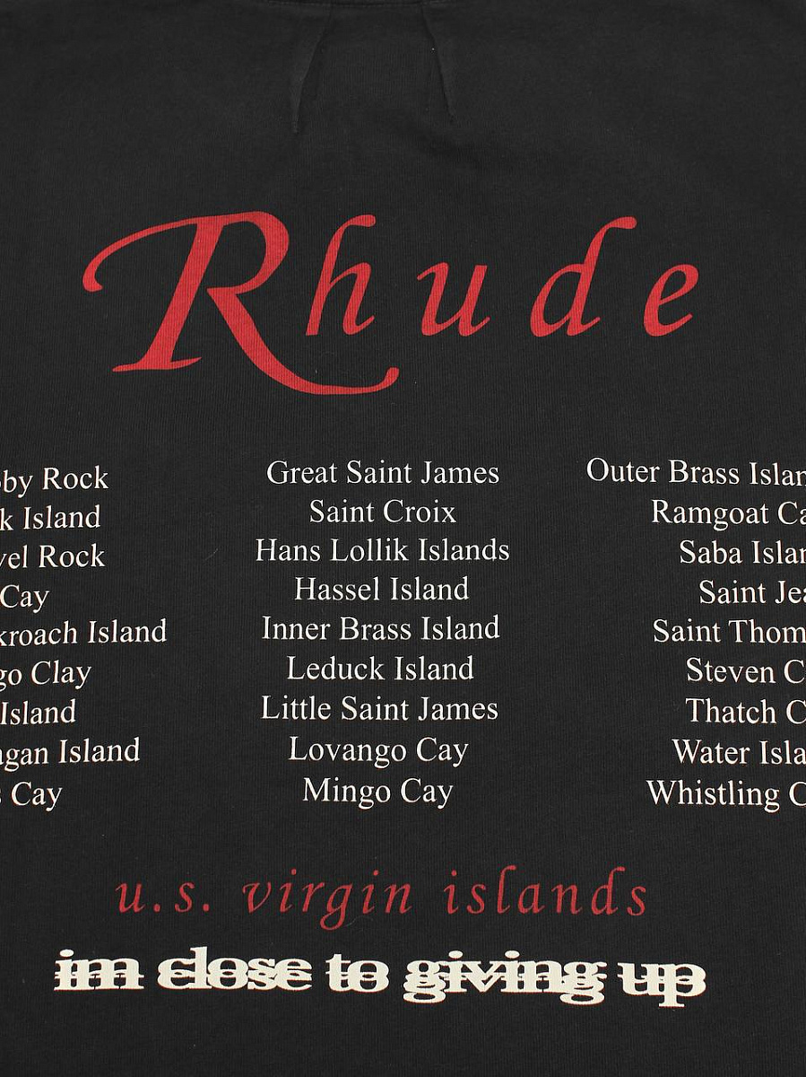 Мужская футболка Rhude Regatta Team черная из хлопка Rhude фото 6