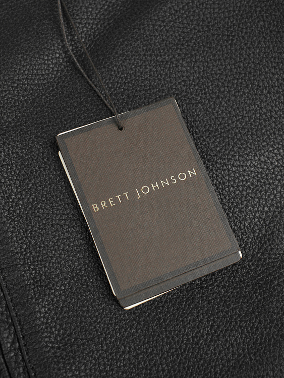 Мужская кожаная куртка Brett Johnson черная BRETT JOHNSON фото 9