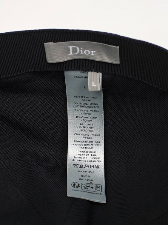 Мужская бейсболка Dior темно‑синяя, хлопок Dior фото 6