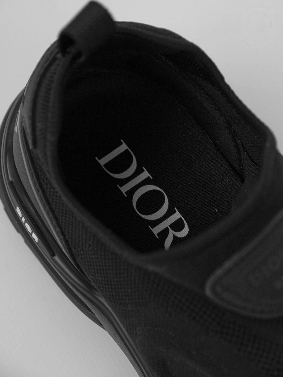 Мужские кроссовки Dior B30 Countdown черные текстильные — фирменная стелька Dior