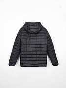 Мужской пуховик Stone Island темно-синий, полиамид/пух — вид сзади