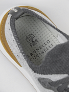 Мужские текстильные кроссовки Brunello Cucinelli серые Brunello Cucinelli фото 6
