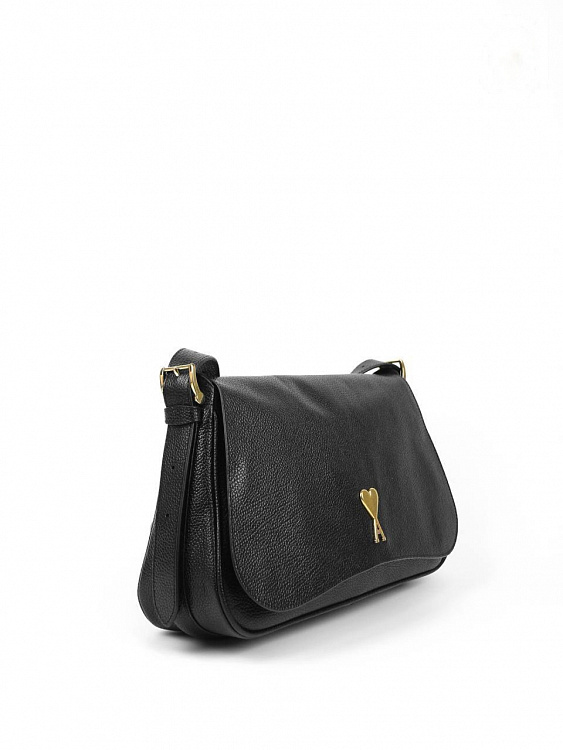 Сумка женская Ami Paris Paname Leather Tote чёрная (телячья кожа) Ami Paris фото 3