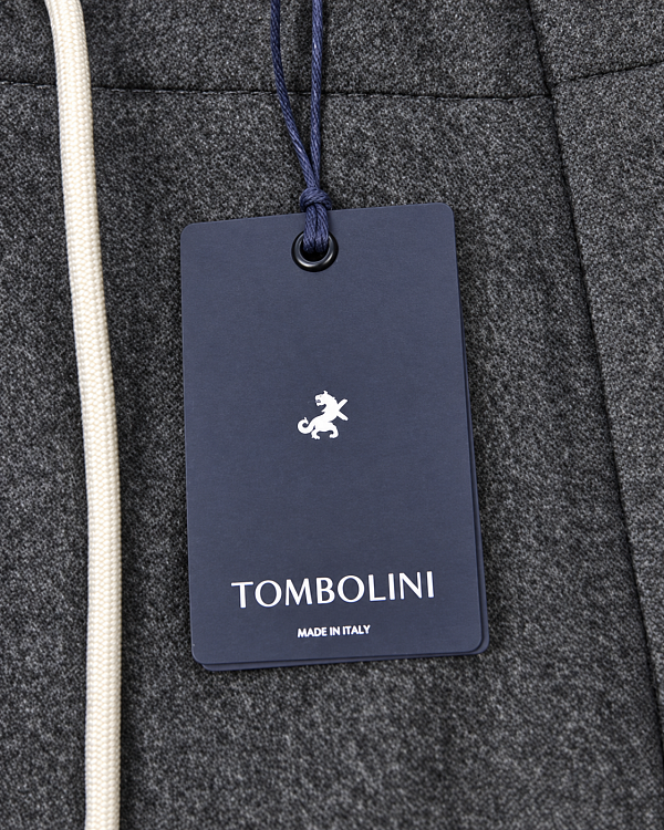 Мужские брюки Tombolini темно-серые на кулиске, шерсть/эластан Tombolini фото 6