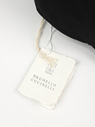 Мужская бейсболка Brunello Cucinelli черная, хлопок Brunello Cucinelli фото 8