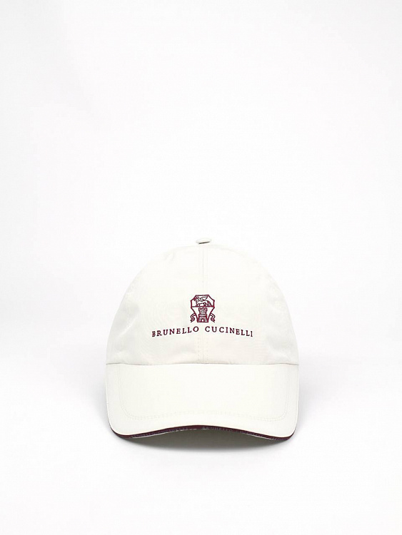 Мужская бейсболка Brunello Cucinelli молочная мембранная Brunello Cucinelli фото 2