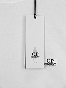 Мужская футболка C.P. Company белая, хлопок — фирменная бирка C.P. Company