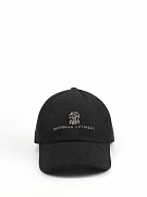Мужская бейсболка Brunello Cucinelli черная, хлопок Brunello Cucinelli фото 2