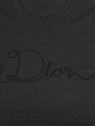 Мужская футболка Dior графит из хлопка — принт вышивка dior