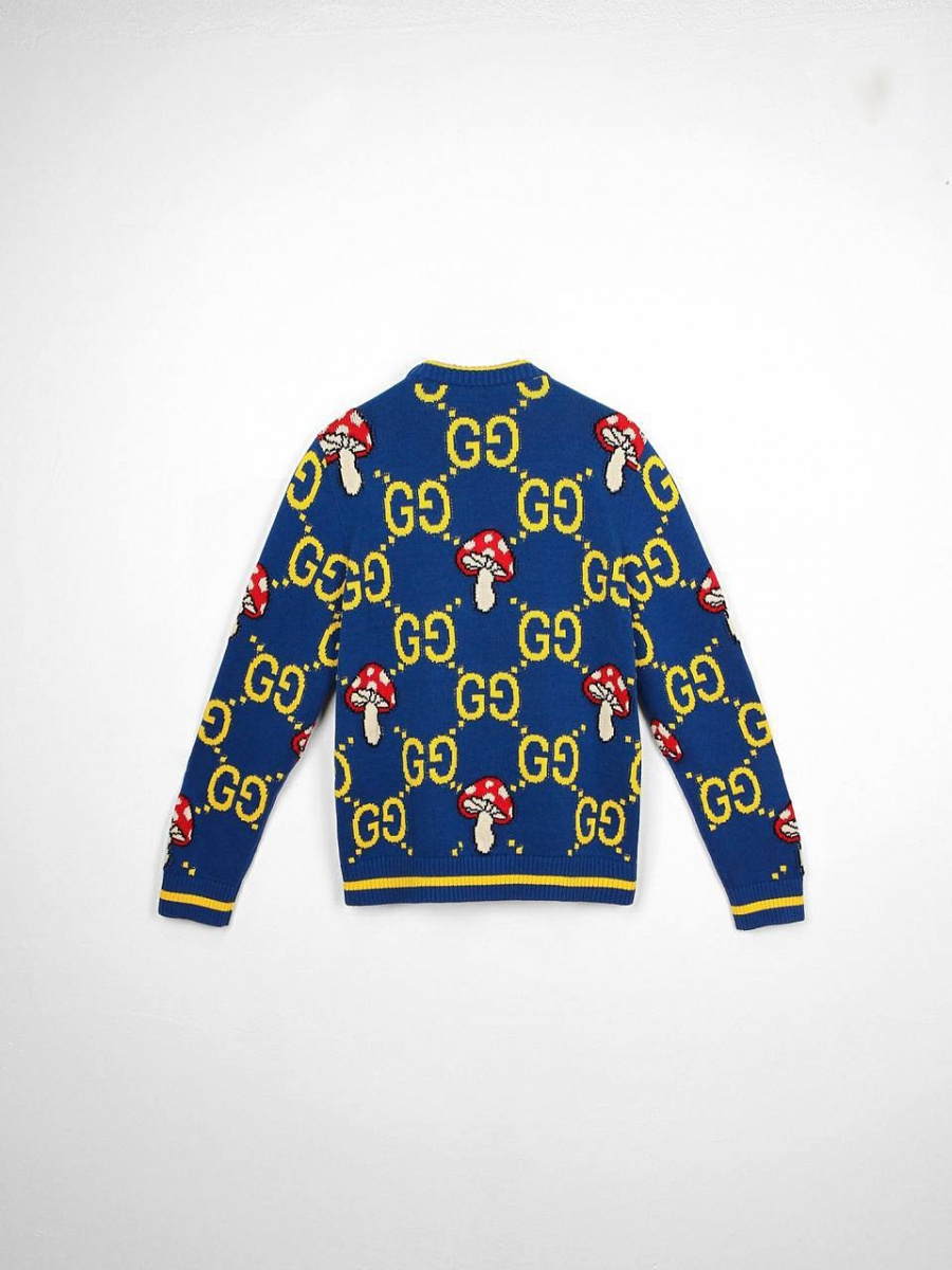 Мужской джемпер Gucci с орнаментом GG, хлопок/шерсть Gucci фото 2