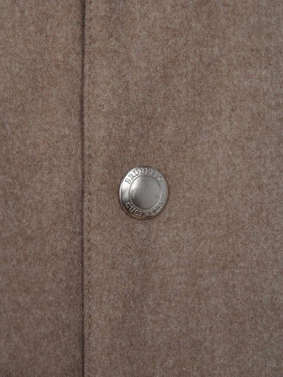 Мужской пуховый жилет Brunello Cucinelli коричневый, шерсть Brunello Cucinelli фото 5