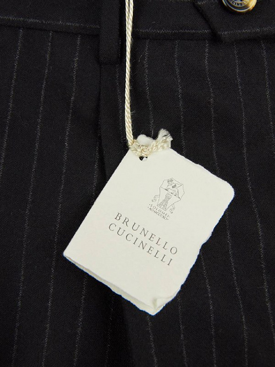 Мужские брюки Brunello Cucinelli черные классические, шерсть Brunello Cucinelli фото 7