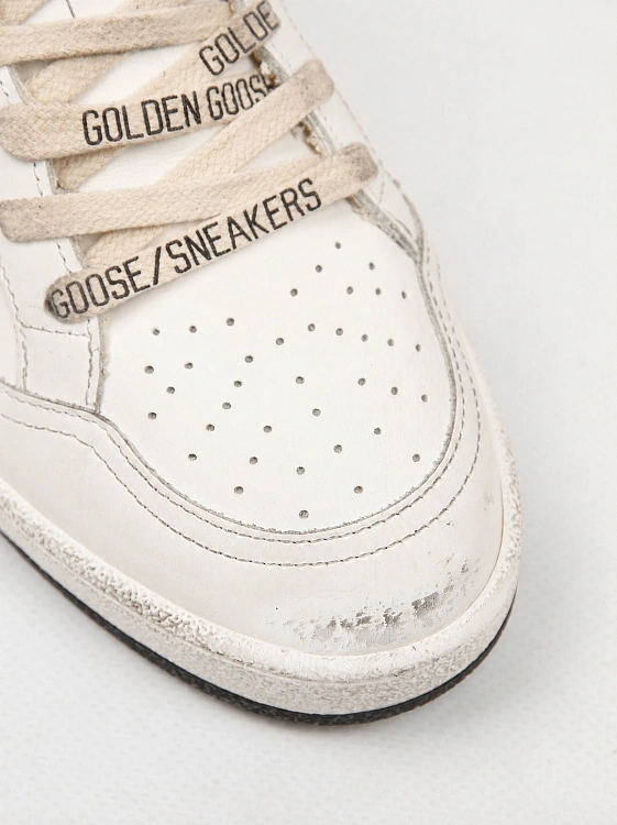 Женские кеды Golden Goose Ball Star белые с черной блестящей звездой Golden Goose фото 4