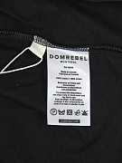Мужская футболка Domrebel черная, хлопок — бирка с составом и уходом