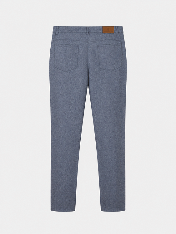 Мужские шерстяные брюки Brunello Cucinelli серо‑синие Brunello Cucinelli фото 2