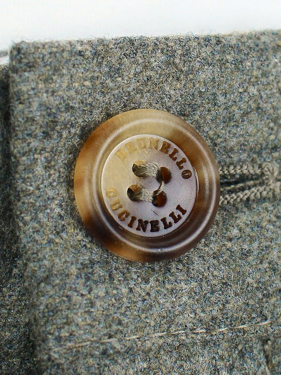 Мужские брюки карго Brunello Cucinelli хаки, шерсть Brunello Cucinelli фото 6