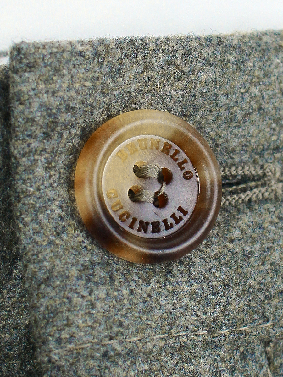 Мужские брюки карго Brunello Cucinelli хаки, шерсть Brunello Cucinelli фото 6