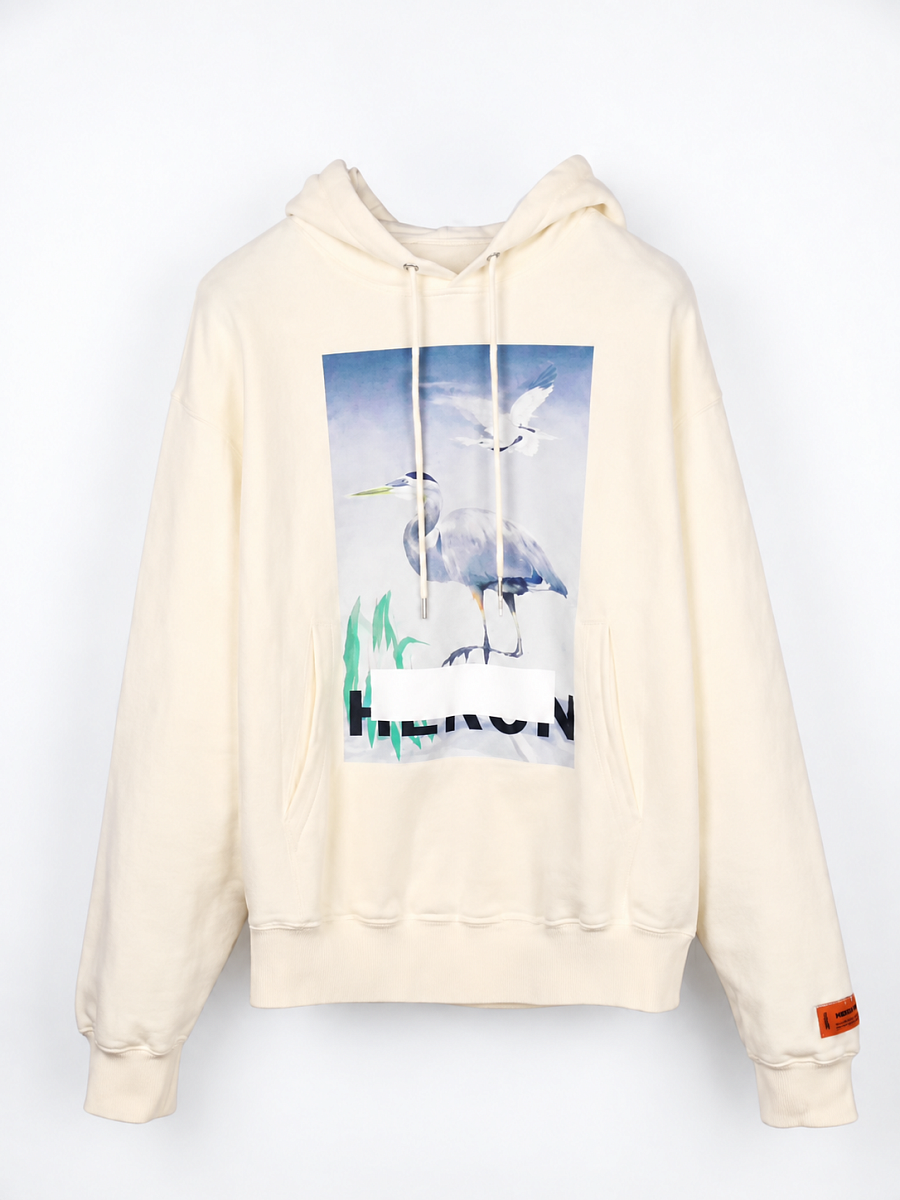 Мужское худи Heron Preston молочное, хлопок