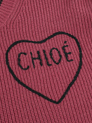 Женский джемпер Chloe розовый, шерсть/кашемир — принт Chloe